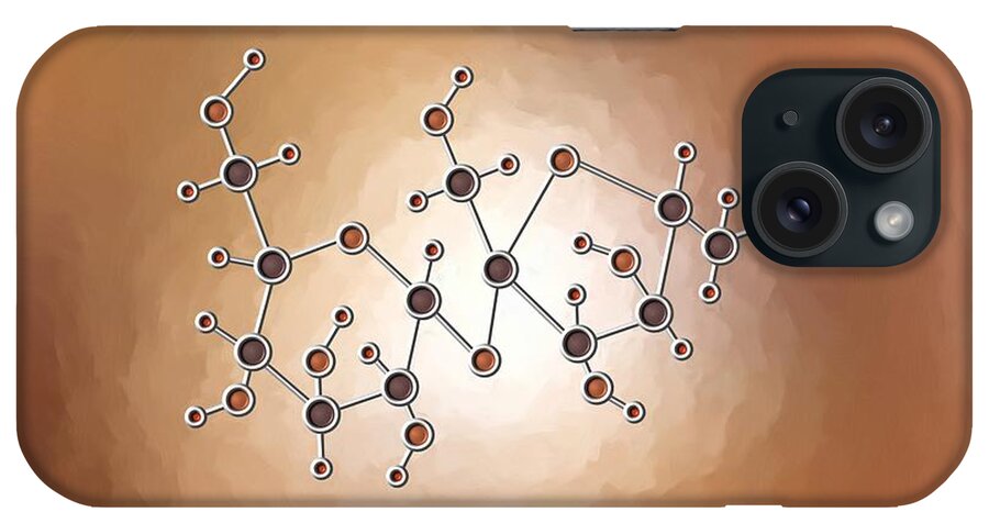Molecule iPhone Case featuring the painting Sugar Molecule by Pet Serrano