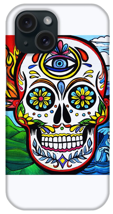Sugar Skull iPhone Case featuring the painting Sugar Skull by Stephen Humphries