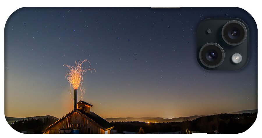 Vermont iPhone Case featuring the photograph Sugaring View with Stars by Tim Kirchoff