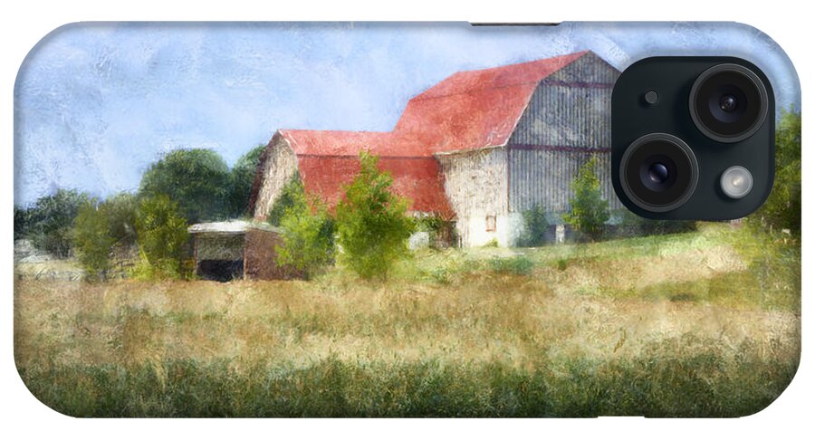 Barn iPhone Case featuring the digital art Summer Barn by Frances Miller