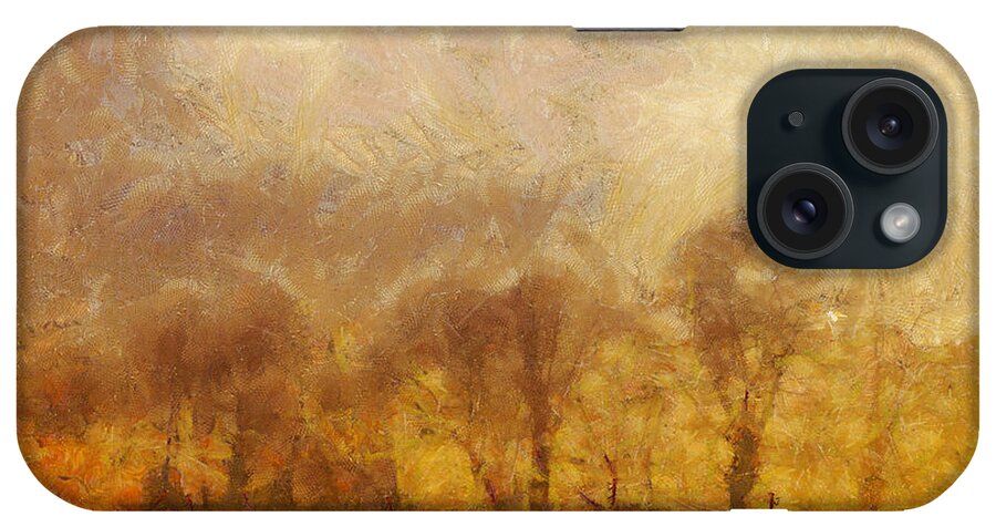 Painting iPhone Case featuring the painting Summer landscape by Dimitar Hristov