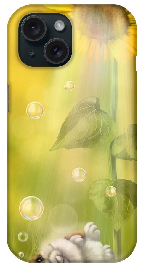 Summer iPhone Case featuring the painting Summer shower by Veronica Minozzi