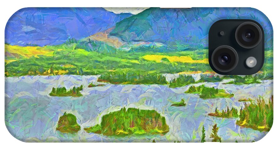 Colorado iPhone Case featuring the digital art Summer View of Lake Dillon in the Colorado Rocky Mountains by Digital Photographic Arts
