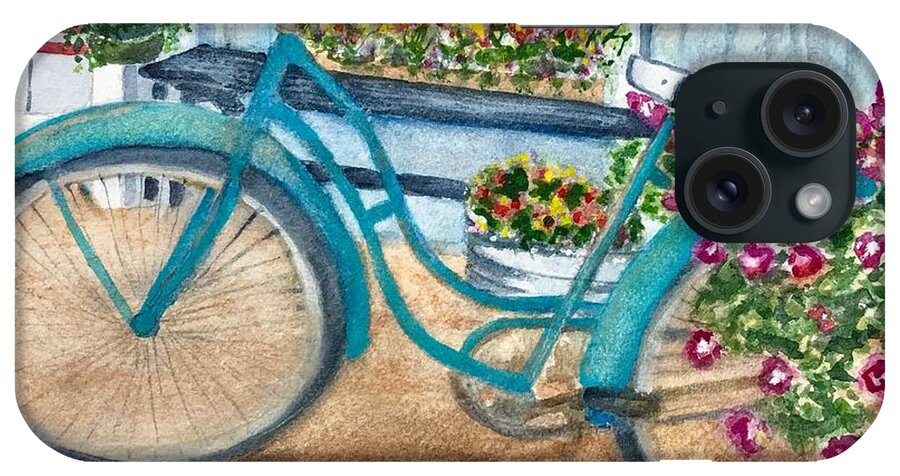 Bike iPhone Case featuring the painting Summertime by Sue Carmony