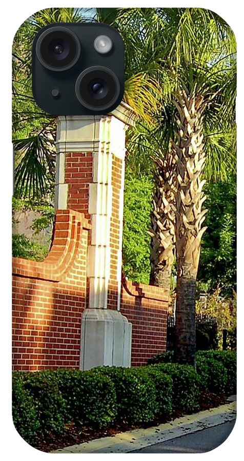 Entrance Gate University Of South Carolina iPhone Case featuring the photograph Sumter Street Entrance USC by Edward Shmunes