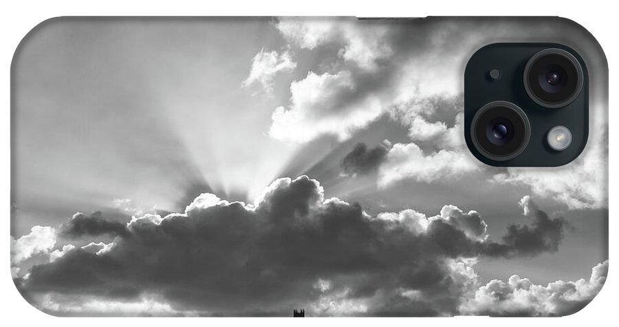 Sun iPhone Case featuring the photograph Sun Beams over Church by Nicholas Burningham