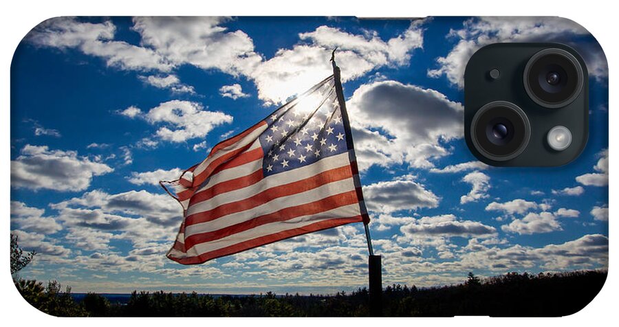 Flag iPhone Case featuring the photograph Sun kissed Flag by Brian MacLean