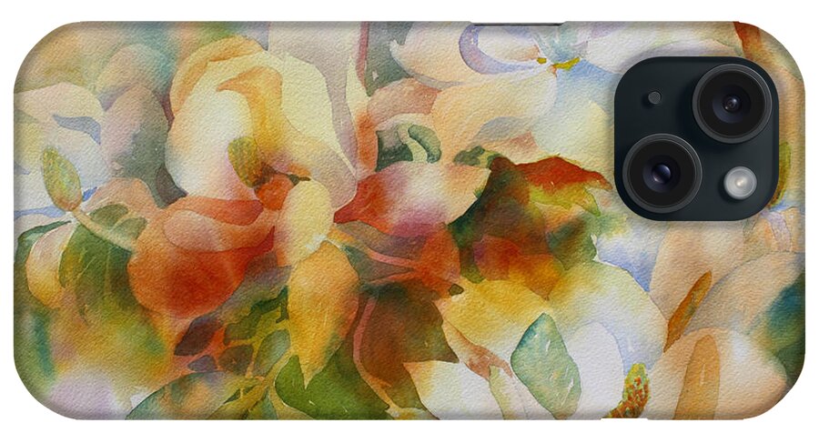 Magnolias iPhone Case featuring the painting Sun Kissed by Tara Moorman