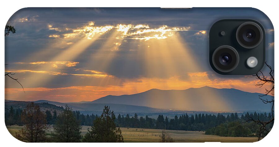 Landscape iPhone Case featuring the photograph Sun Rays In the Valley by Randy Robbins