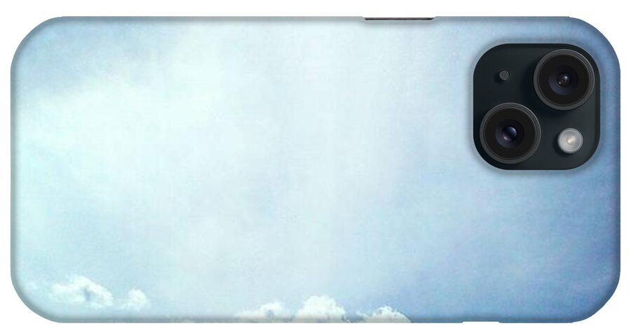 Cloudscape iPhone Case featuring the photograph Sunbeam In The Clouds. #cloudscape by Genevieve Esson