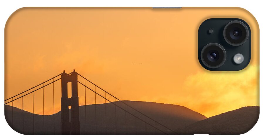 Sundown At The Golden Gate iPhone Case featuring the photograph Sundown at the Golden Gate by Bonnie Follett