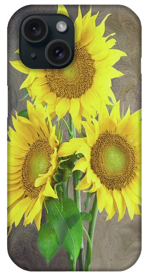 Sunflower iPhone Case featuring the painting Sunflower Dreaming by David Dehner