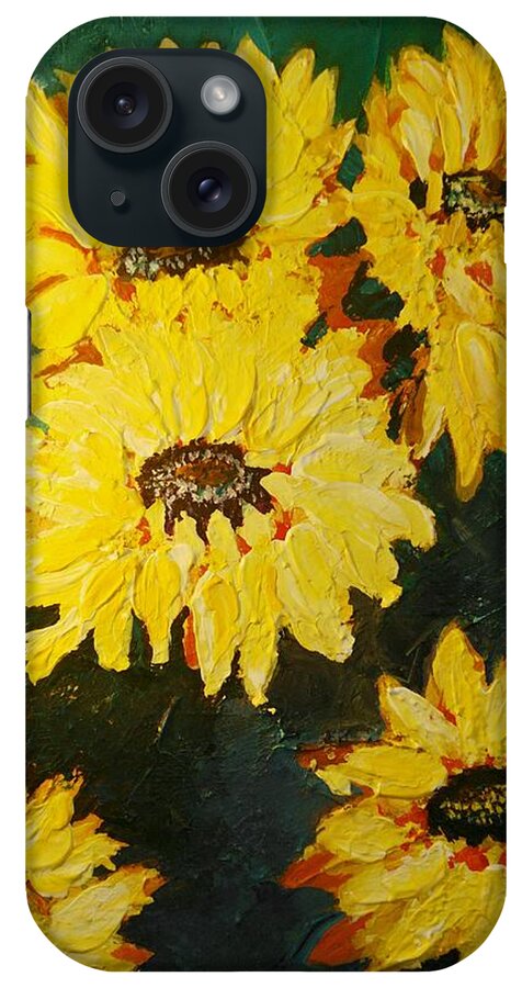 Impressionistic Art iPhone Case featuring the painting Sunflower by Ray Khalife