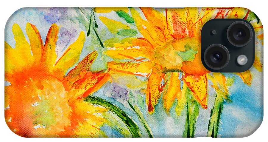 Sunflowers iPhone Case featuring the photograph Sunflowers by Julia Malakoff