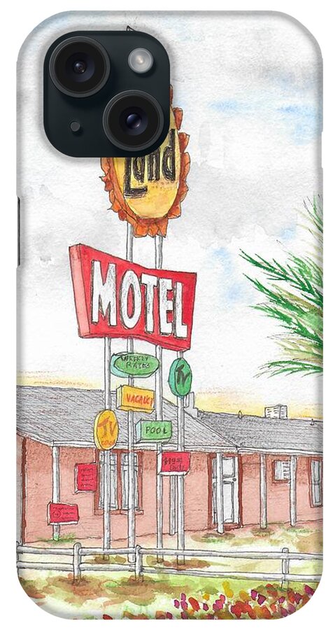 Sunland Motel iPhone Case featuring the painting Sunland Motel, Route 80, Meza, Arizona by Carlos G Groppa
