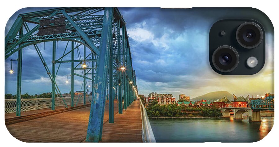 Chattanooga iPhone Case featuring the photograph Sunlight Thru Rain Over Chattanooga by Steven Llorca