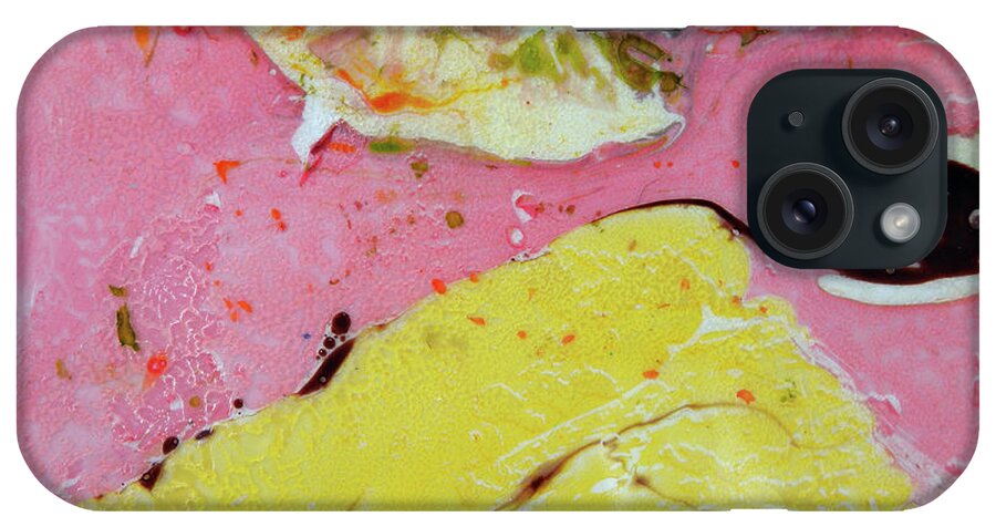 Pink iPhone Case featuring the painting Sunny Pink by Lisa Lipsett