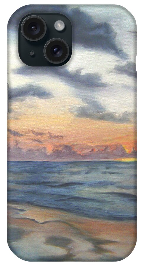 Sunrise iPhone Case featuring the painting Sunrise 02 by Adam Johnson
