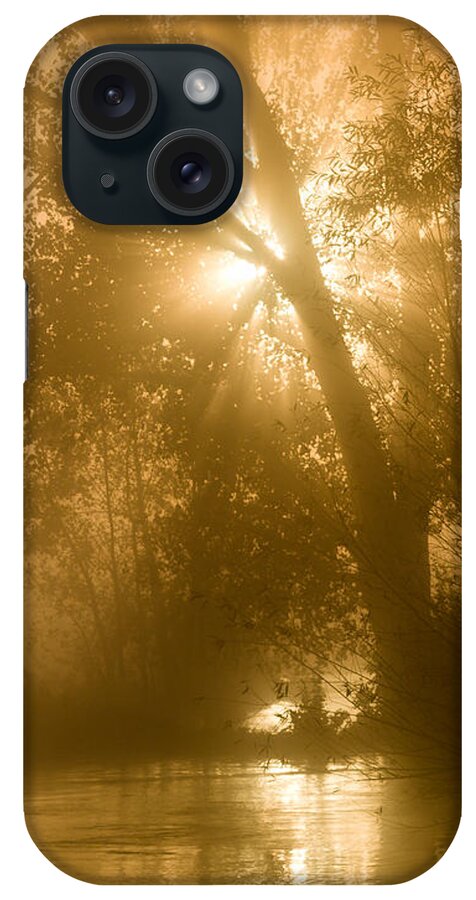 Natural Forms iPhone Case featuring the photograph Sunrise and Fog by Rikk Flohr