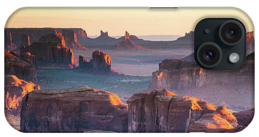 Monument Valley iPhone Case featuring the photograph Sunrise at Hunt's Mesa, Monument Valley, Arizona, USA by Matteo Colombo