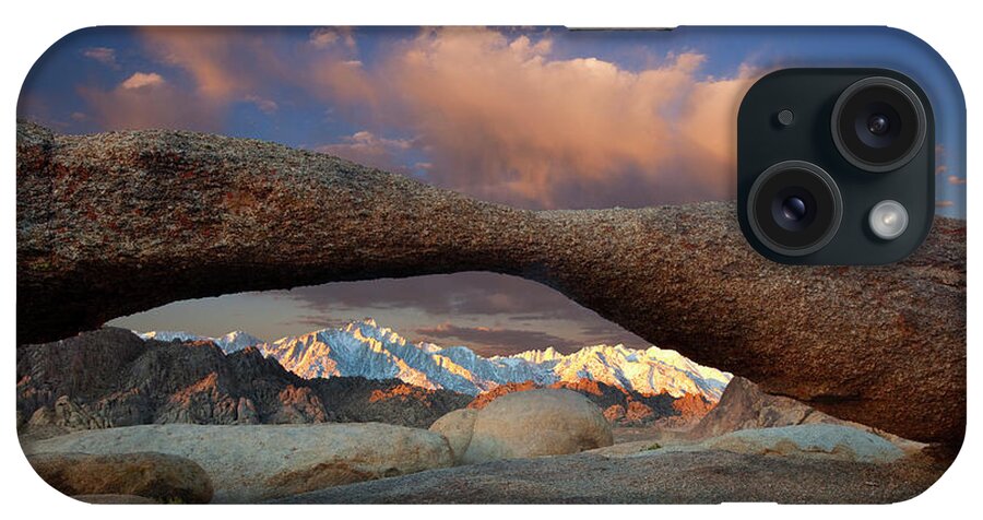 Landscape Photography iPhone Case featuring the photograph Sunrise at Lathe Arch by Keith Kapple