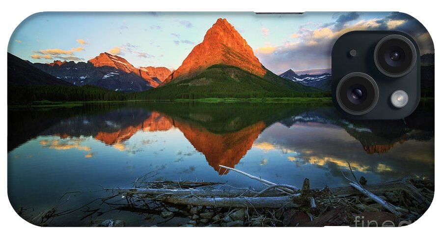 Tranquility iPhone Case featuring the photograph Sunrise at Many Glaciers by Craig J Satterlee