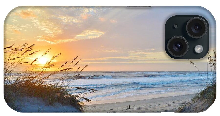 Obx Sunrise iPhone Case featuring the photograph Sunrise at Pea Island, NC by Barbara Ann Bell