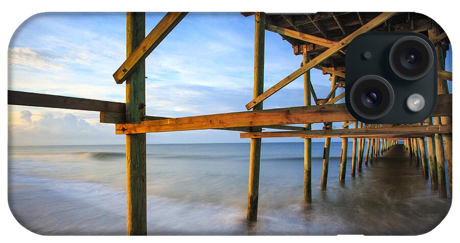 Oak Island iPhone Case featuring the photograph Sunrise at the Oak Island Pier by Nick Noble