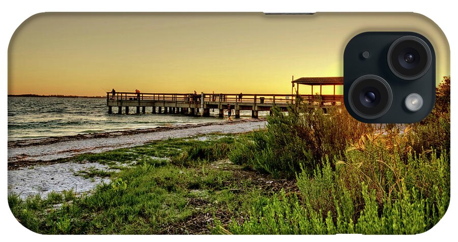 Sanibel Island iPhone Case featuring the photograph Sunrise At The Sanibel Island Pier by Greg and Chrystal Mimbs