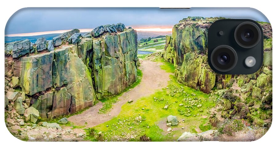 Airedale iPhone Case featuring the photograph Sunrise by Cow and Calf Rocks in Ilkley by Mariusz Talarek