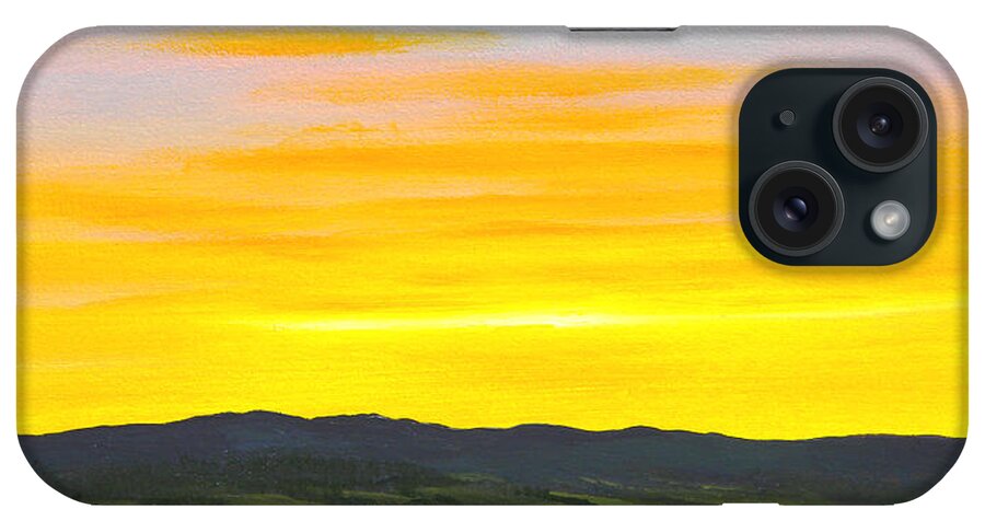 Sunrise iPhone Case featuring the painting Sunrise by Frank Wilson
