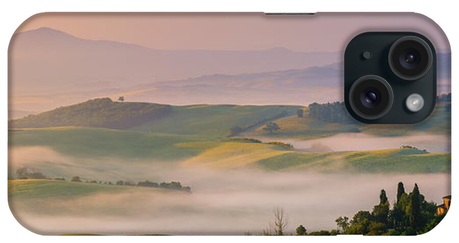 San Quirico iPhone Case featuring the photograph Sunrise in Tuscany by Henk Meijer Photography
