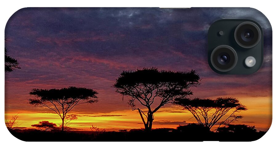 Africa iPhone Case featuring the photograph Sunrise on the Serengeti by Marilyn Burton