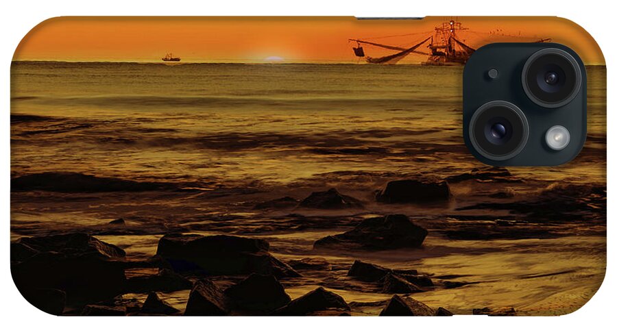 Shrimp Boat iPhone Case featuring the photograph Sunrise Shrimping #2 by Joe Granita