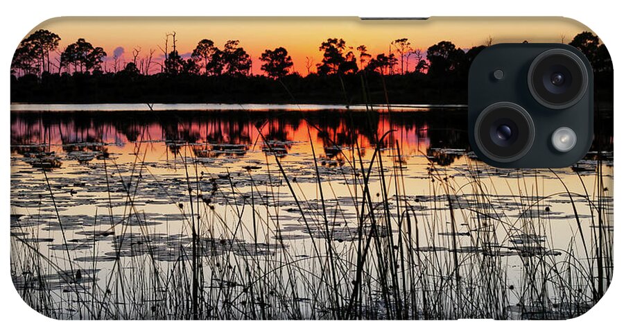 Sunset iPhone Case featuring the photograph Sunset at Gator Hole by Arthur Dodd
