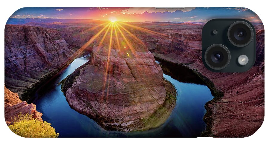 Horseshoe Bend iPhone Case featuring the photograph Sunset at Horseshoe Bend by Dave Koch