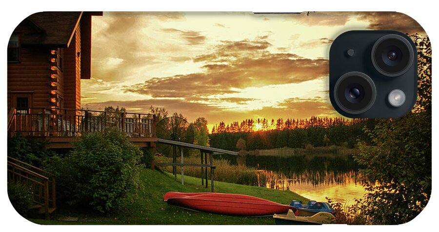 Sunset iPhone Case featuring the photograph Sunset at Lakeside Lodge by Lynn Bolt