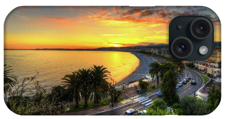 Yhun Suarez iPhone Case featuring the photograph Sunset At Nice by Yhun Suarez