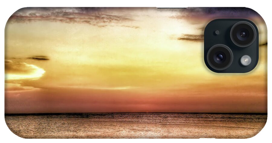 Sunset iPhone Case featuring the photograph Sunset at Roatan Honduras by Doris Aguirre