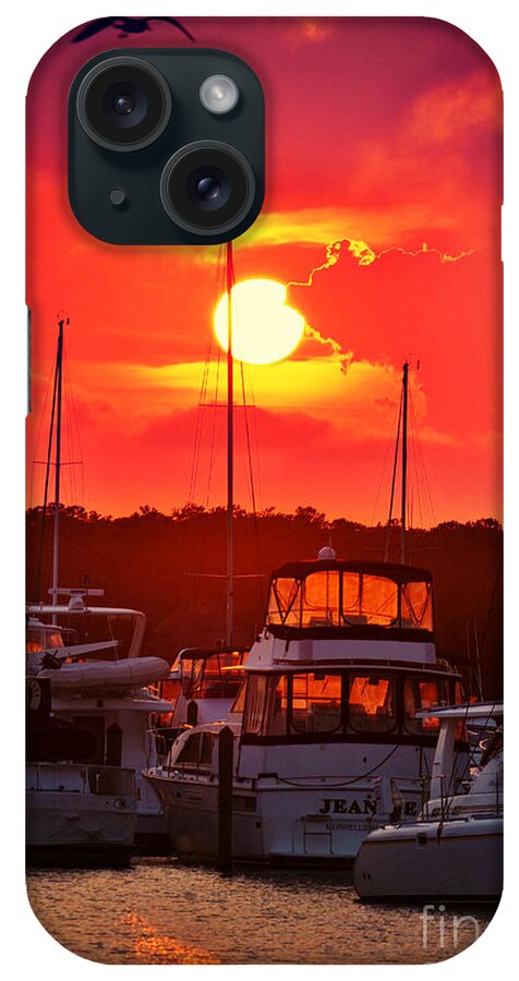 Southport iPhone Case featuring the photograph Sunset at Southport Marina by Kelly Nowak