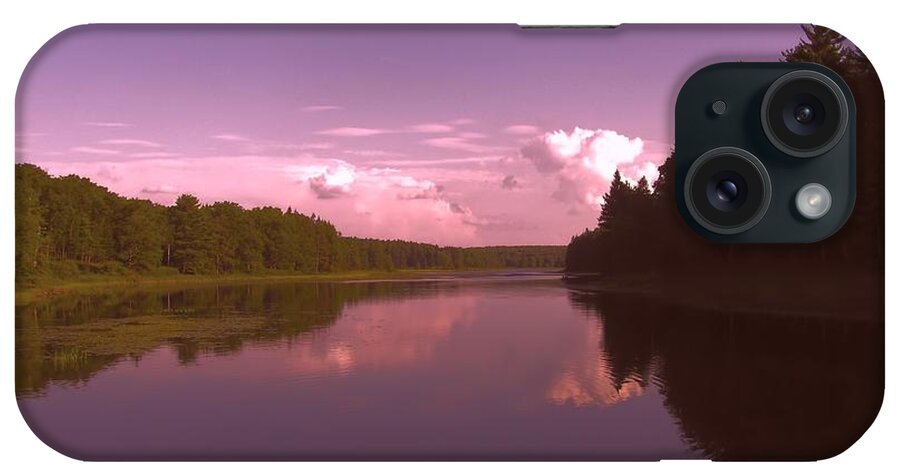 Sunset At The Lake iPhone Case featuring the photograph Sunset At The Lake by Debra   Vatalaro