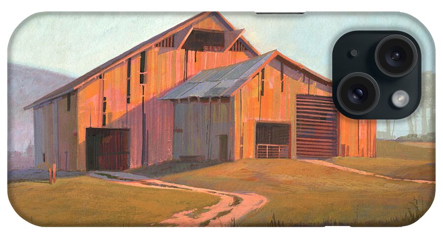 Michael Humphries iPhone Case featuring the painting Sunset Barn by Michael Humphries