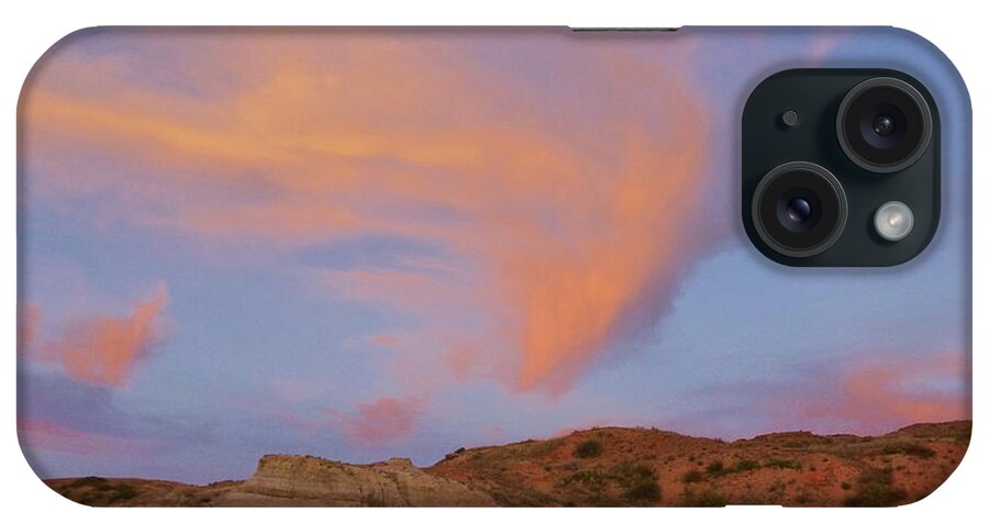 North Dakota iPhone Case featuring the photograph Sunset Clouds, Badlands by Cris Fulton