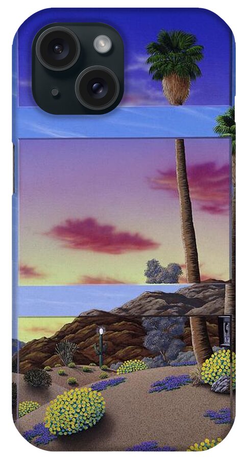 Landscape iPhone Case featuring the painting Sunset Door by Snake Jagger