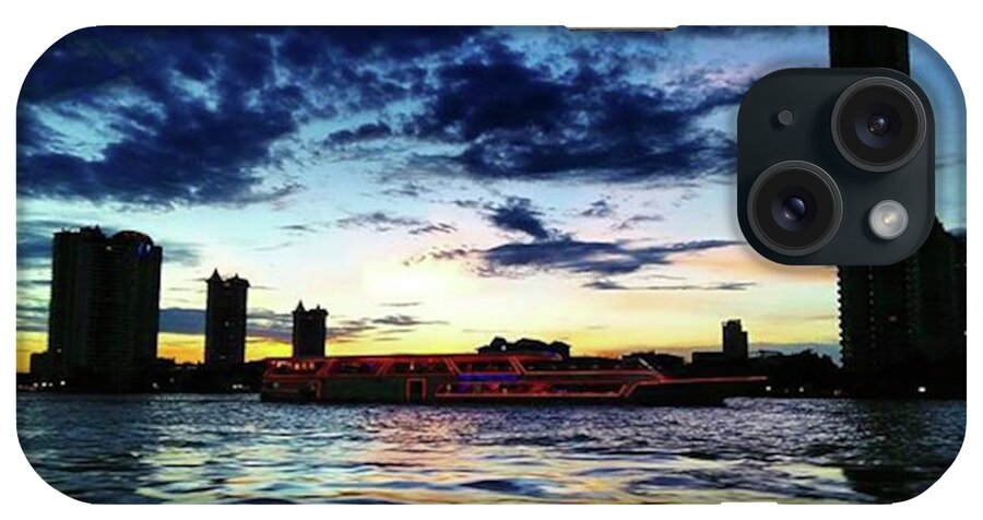 Perspective iPhone Case featuring the photograph Sunset From The Boat On The Way To by Kelly Santana