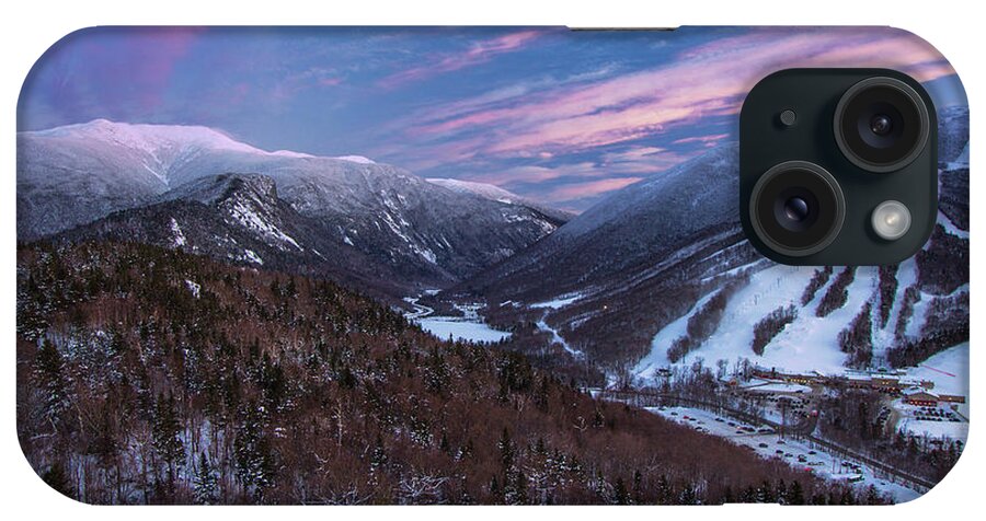 Sunset iPhone Case featuring the photograph Sunset Glow over Cannon Mountain by White Mountain Images