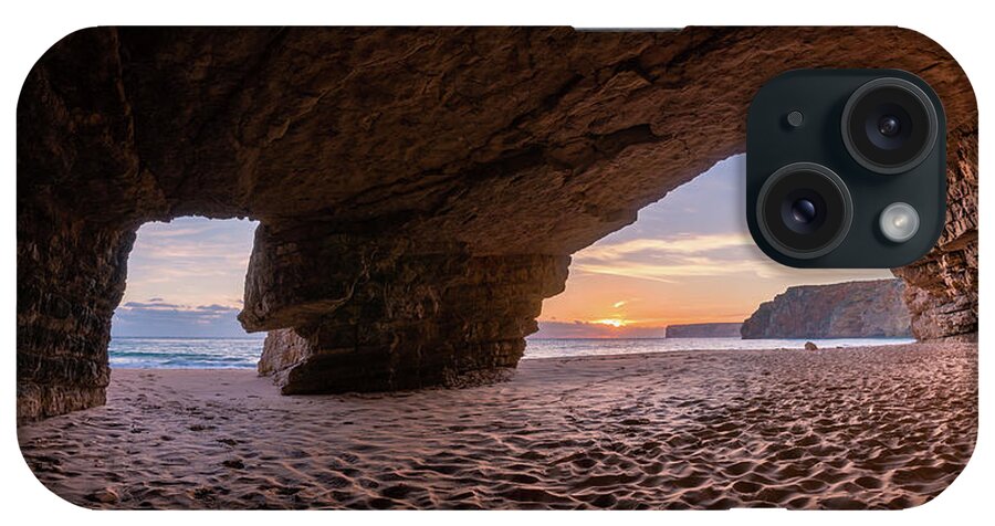 Beliche iPhone Case featuring the photograph Sunset grotto on Praia do Beliche by Dmytro Korol