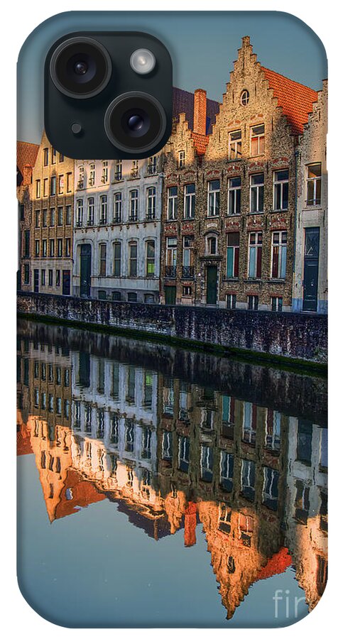 Bruges iPhone Case featuring the photograph Sunset in Bruges by Peter Kennett