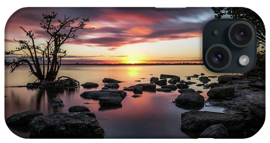 Beautiful iPhone Case featuring the photograph Sunset in Merritt Island - Florida, United States - Seascape photography by Giuseppe Milo