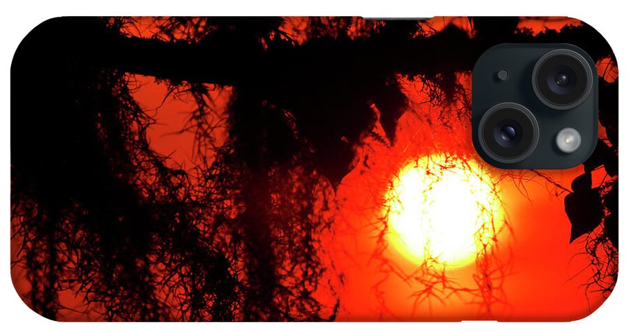Louisiana Sunset iPhone Case featuring the photograph Sunset in Moss Tree by Luana K Perez
